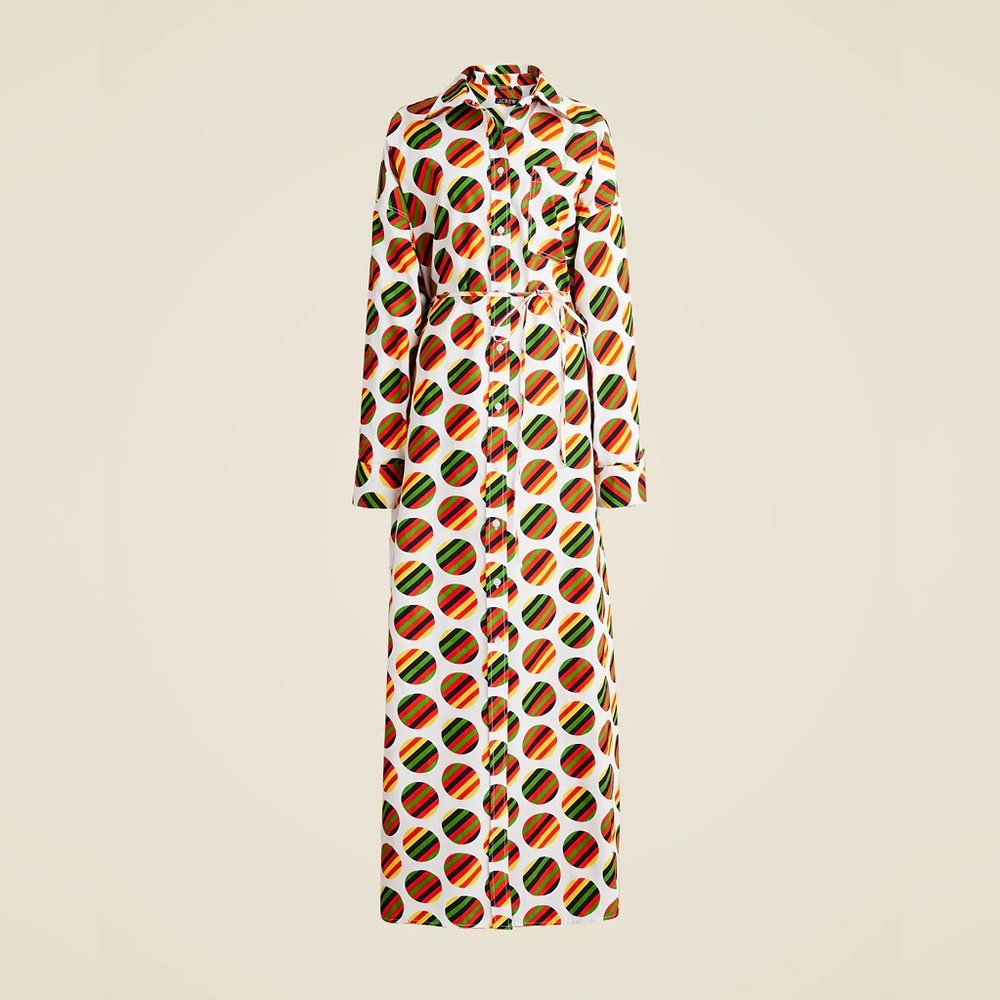 Christopher John Rogers X J.Crew Étienne shirtdress polka-dot poplin CF476 - Picture 2 of 14